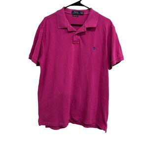 Polo Ralph Lauren Mens Custom Slim Fit Polo Shirt XLT Cotton Magenta